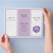 ラベンダーフローラ3折ビジネス用パンフレット写真 チラシ (手)