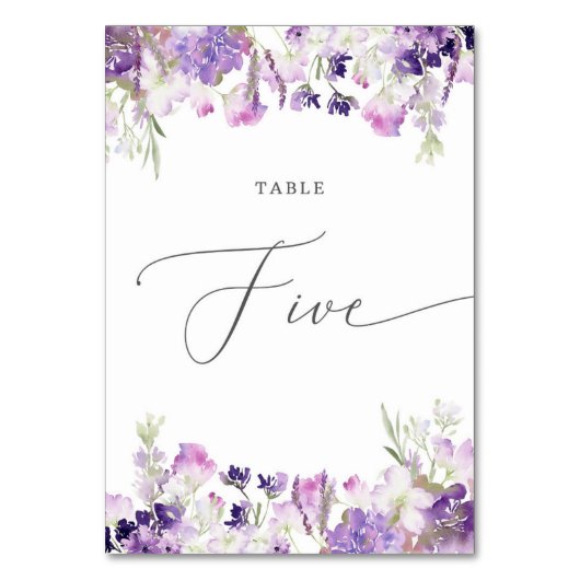 ラベンダーフローラ5テーブル番号 テーブルナンバー (正面)