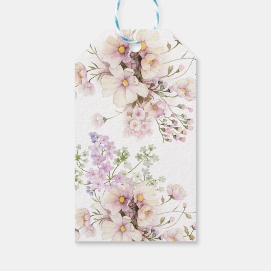 ラベンダーフローラ60歳感謝していの誕生日 ギフトタグ (裏面)