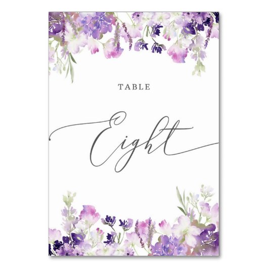 ラベンダーフローラ8テーブル番号 テーブルナンバー (正面)