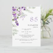 ラベンダーフローラ85th誕生日パーティーへの招待 招待状 (スタンド正面)