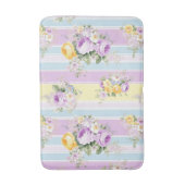 ラベンダーフローラ ストライプの バスマット (正面縦)