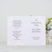 ラベンダーフローリッシュ折り畳み教会結婚式 プログラム (スタンド正面)