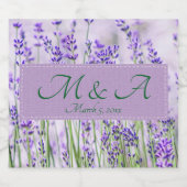 ラベンダーフ結婚ィールドきらめくズワインラベル スパークリングワインラベル (シングルラベル)