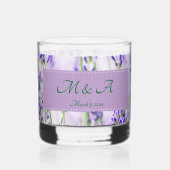 ラベンダーフ結婚ィールドの印刷された岩ガラス ウイスキーグラス (裏面)