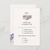 ラベンダーブックニューチャプターブライダルシャワー 出欠カード (正面/裏面)