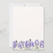 ラベンダーブック新しいチャプターが赤ちゃんシャワーを開始 招待状 (裏面)