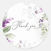 ラベンダーブライダルシャワークラシックラウンドステッカー ラウンドシール (正面)
