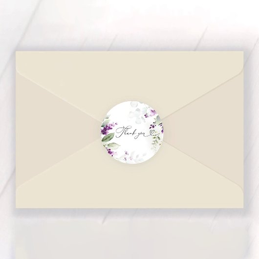 ラベンダーブライダルシャワークラシックラウンドステッカー ラウンドシール