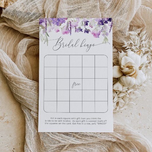 ラベンダーブライダルシャワービンゴゲーム