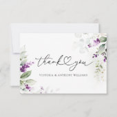 ラベンダーブライダルシャワーフラットサンキューカード サンキューカード (正面)