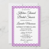 ラベンダーブライダルシャワーブラック水玉模様アンドボウズ (正面)