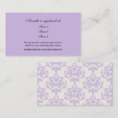 ラベンダーブライダルシャワーレジストリカード エンクロージャーカード (正面/裏面)