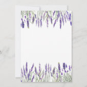 ラベンダーブライダルシャワー結婚招待 招待状 (裏面)