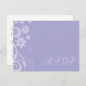 ラベンダーブランチウェディングRSVPポストカード インビテーションポストカード (正面/裏面)