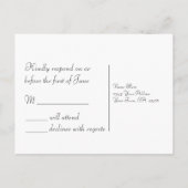 ラベンダーブランチウェディングRSVPポストカード インビテーションポストカード (裏面)