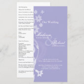 ラベンダーブランチ結婚式 プログラムカード プログラム (正面/裏面)