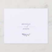 ラベンダーブリスエレガントウォーターカラー披露宴カード (裏面)