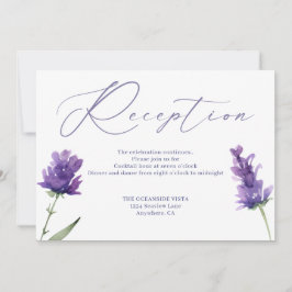 ラベンダーブリスエレガントウォーターカラー披露宴カード 招待状