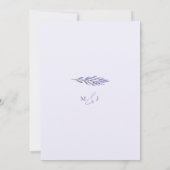 ラベンダーブリスエレガントウォーターカラー結婚ズ 招待状 (裏面)