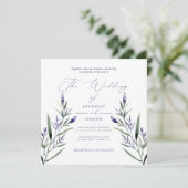 ラベンダーブリスエレガントウォーターカラー結婚ズ 招待状 (スタンド正面)