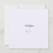 ラベンダーブリスエレガントウォーターカラー結婚ズ 招待状 (裏面)