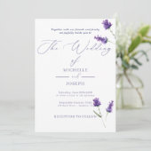 ラベンダーブリスエレガントウォーターカラー結婚ズ 案内状 (スタンド正面)