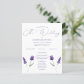ラベンダーブリスエレガントウォーターカラー結婚式 プログラム (スタンド正面)