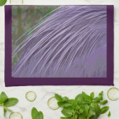 ラベンダーブルーの羽 キッチンタオル (折り畳み)