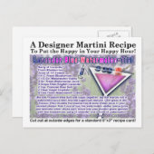 ラベンダーブルースイカマルティーニレシピはがき ポストカード (正面/裏面)