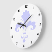 ラベンダーブルーフルーアデリス ラージ壁時計 (傾斜)
