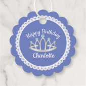 ラベンダーブループリンセスティアララウンドメッセージカード フェイバータグ (裏面)