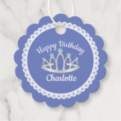 ラベンダーブループリンセスティアララウンドメッセージカード フェイバータグ (正面)