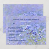 ラベンダーブルーワイルドフラワーカントリーウェディング 招待状 (正面/裏面)