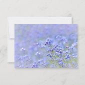 ラベンダーブルーワイルドフラワーズカントリーウェディングRSVP 出欠カード (裏面)