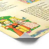 ラベンダーブルーヴィンテージ子供部屋ライムポスター ポスター (角)