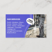 ラベンダーブルー加圧洗浄力洗浄洗浄 名刺 (裏面)