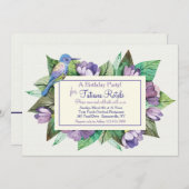 ラベンダーブルー招待状 招待状 (正面/裏面)