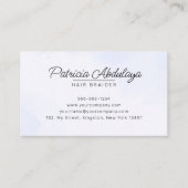 ラベンダーブルー金ゴールドグリッターアゲートブレイドスタイリスト 名刺 (正面)