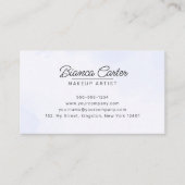 ラベンダーブルー金ゴールドグリッターアゲートメイクアップアーティスト 名刺 (正面)