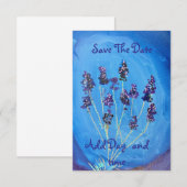 ラベンダーブルー カスタマイズ可能 セーブザデート (正面/裏面)