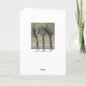 ラベンダーブーケハッピーバースデー カード (裏面)