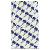 ラベンダーブーケパープルフラワーフローラプリント スモールペーパーバッグ (裏面)