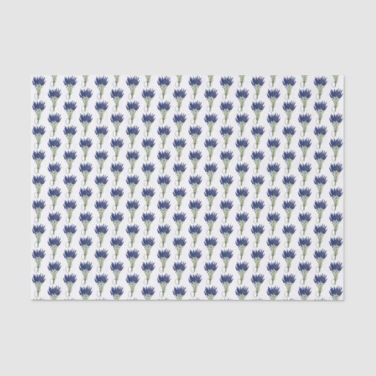 ラベンダーブーケパープルフラワーフローラプリント 薄葉紙 (正面)