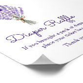 ラベンダーブーケ水彩おむつラッフル ポスター (角)