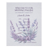 ラベンダーブーケ紫結婚のタイムライン ポスター (正面)