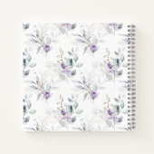 ラベンダープオニーズアンドホワイトロ結婚ーズゲストハウス ノートブック (裏面)