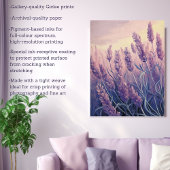 ラベンダープラントフィールド水彩 キャンバスプリント