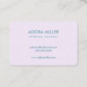 ラベンダープロフェッショナル名刺デザイン 名刺 (裏面)