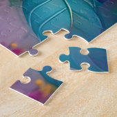 ラベンダーヘディングオレンジブレストファンタジー鳥 ジグソーパズル (側面)